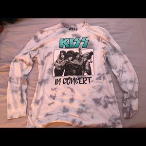 KISS In Concert Tie-Dye Long Sleeve Tee.